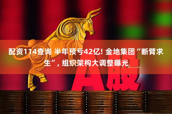 配资114查询 半年预亏42亿! 金地集团“断臂求生”, 组织架构大调整曝光